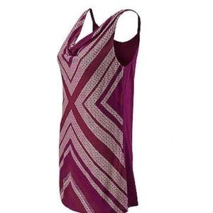 Cabi 3084 Printed Drape Tank, Small, Maroon, Tunic, Geometric NEW